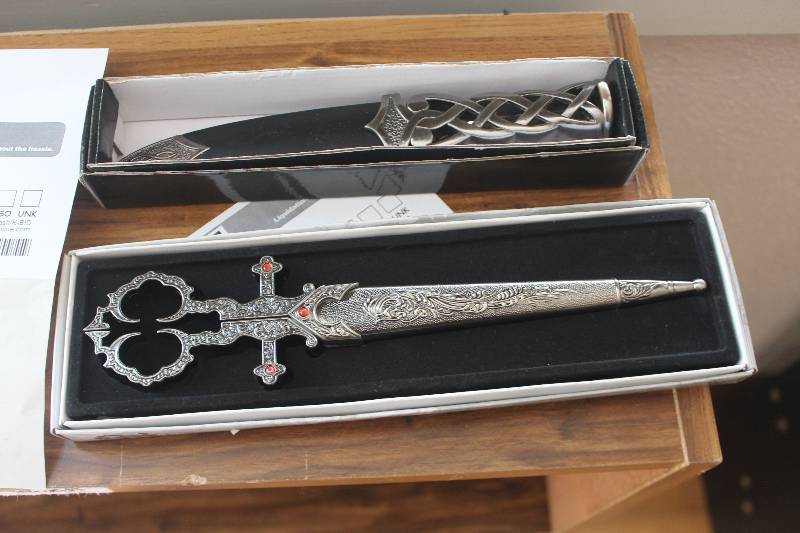 lot 1969 image: Lot of (2) Renaissance Knife, Scissors