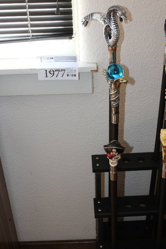 lot 1950 image: Lot of (3) Walking Sticks