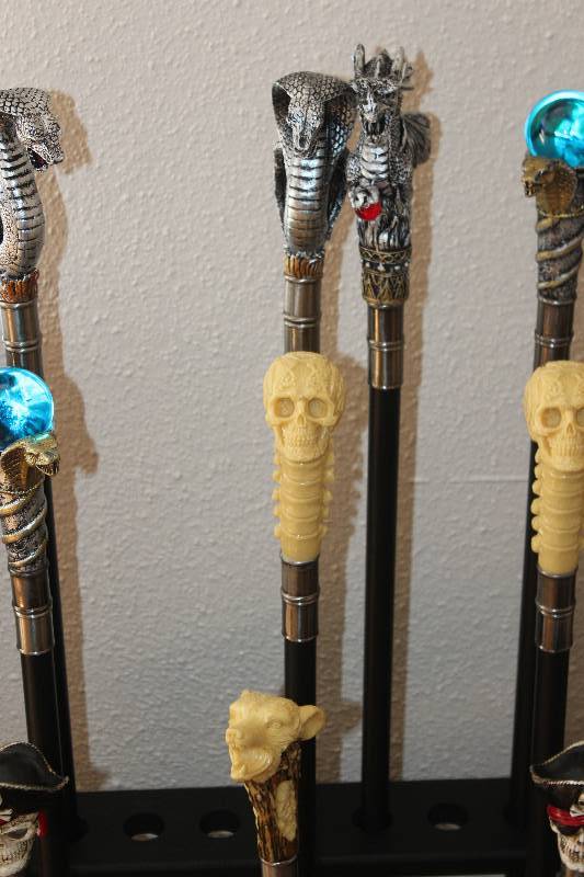 lot 1949 image: Lot of (3) Walking Sticks