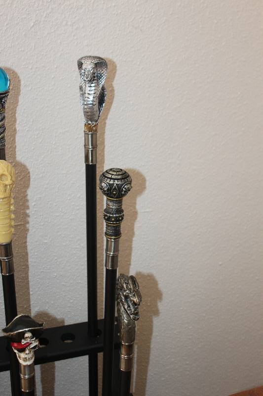 lot 1945 image: Lot of (3) Walking Sticks