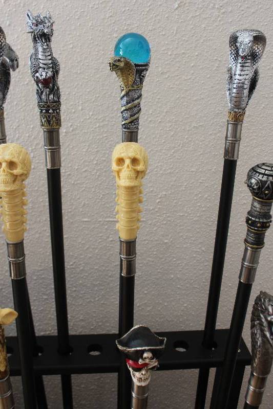 lot 1948 image: Lot of (3) Walking Sticks