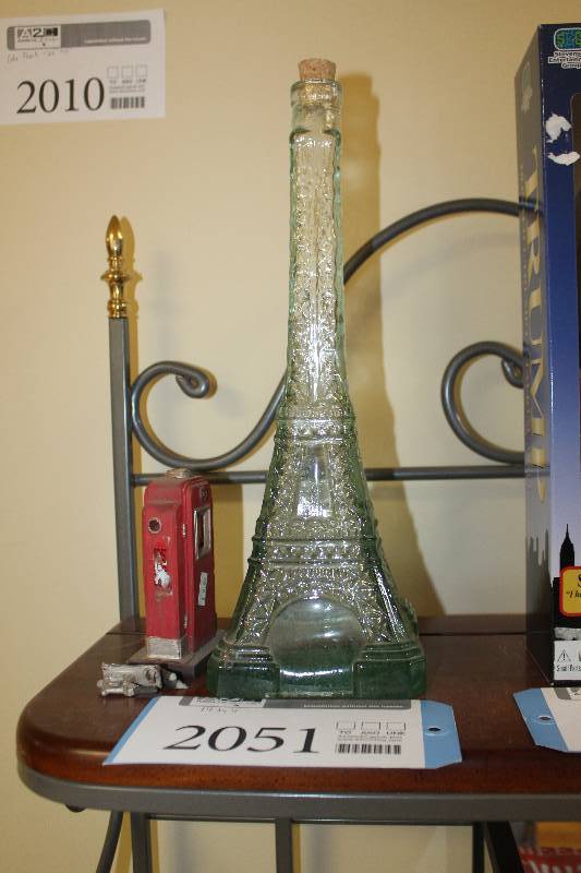 lot 2051 image: Eiffel Tower Glass Bottle
