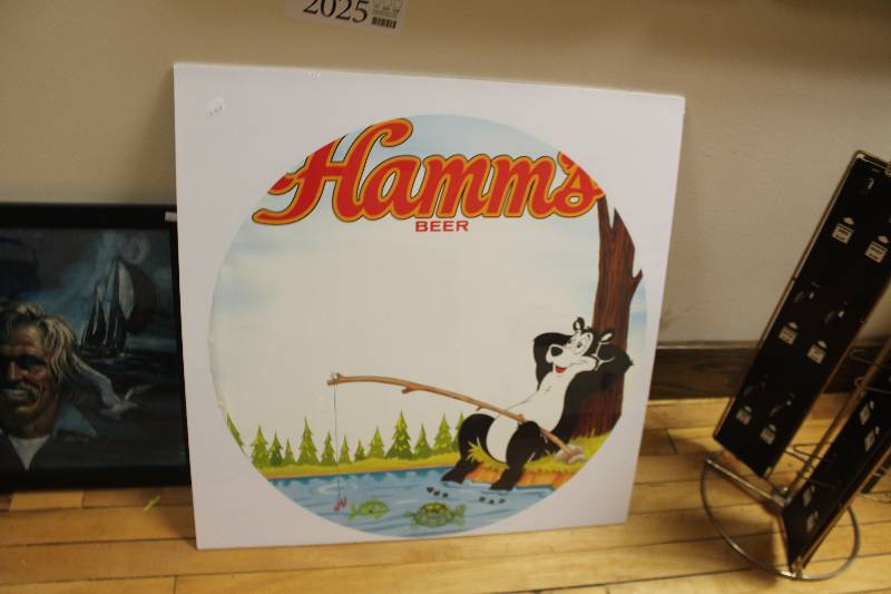 lot 2025 image: Hamms Beer Wall Art