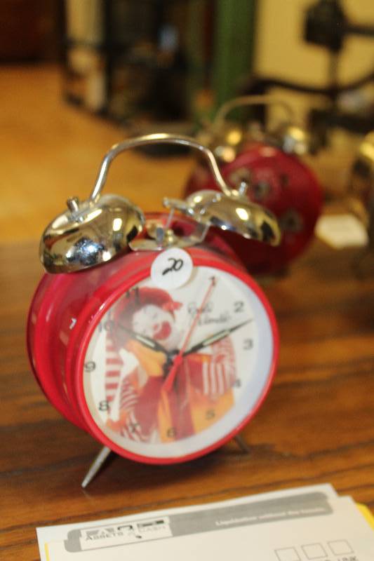 lot 2170 image: Ronald McDonald Wind Up Alarm Clock