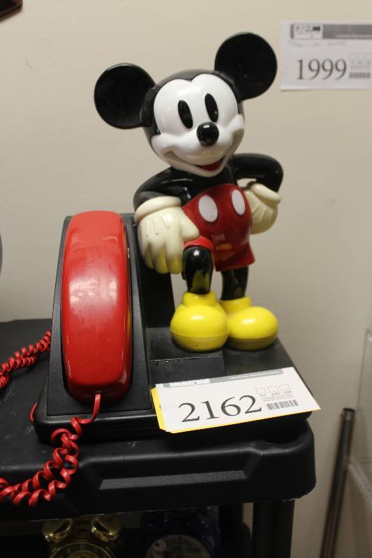 lot 2162 image: Mickey Mouse Push Button Telephone