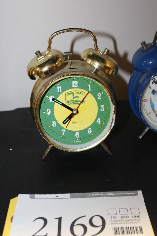 lot 2169 image: John Deere Battery Operated Alarm Clock