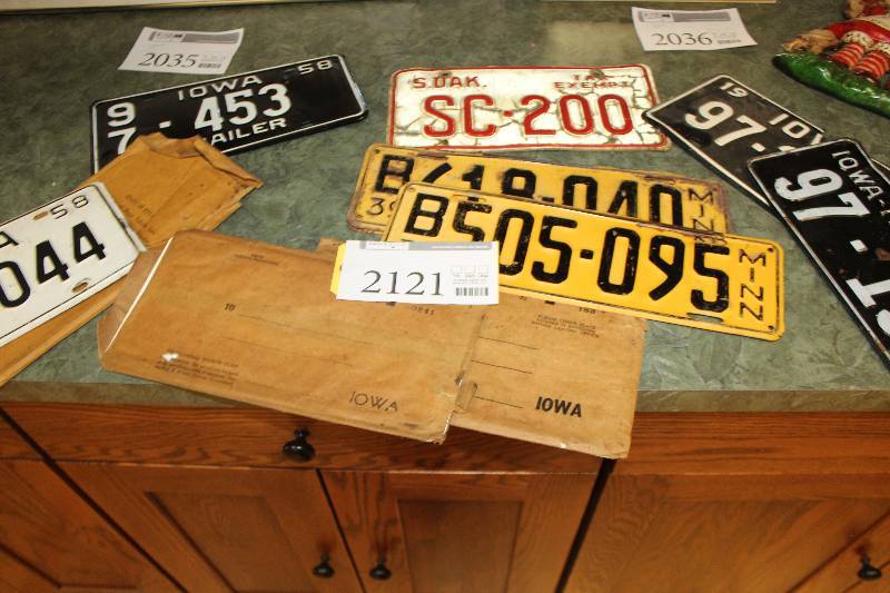 lot 2121 image: License Plates