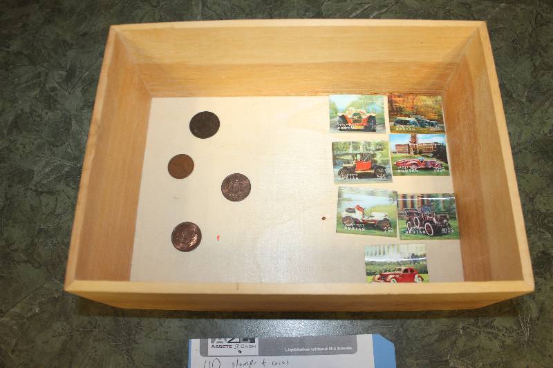 lot 2104 image: Lot of (11) Vintage Stamp & Coin