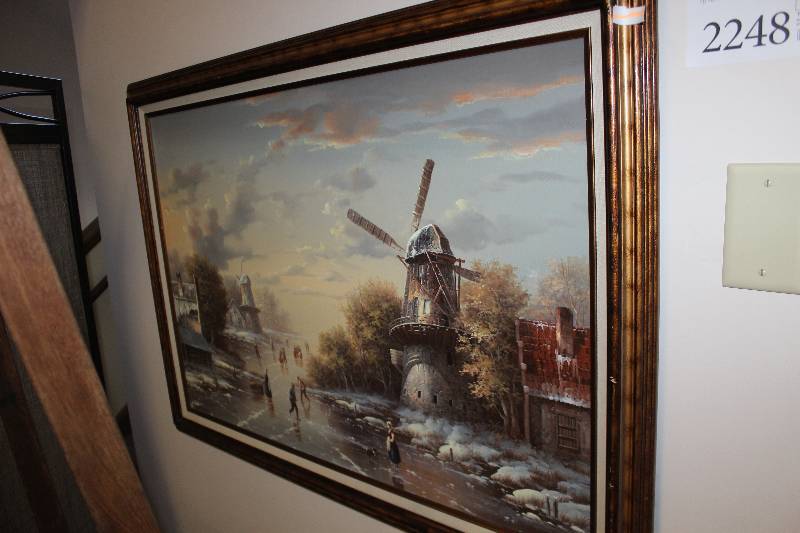 lot 2248 image: Windmill by sdtroter Signed Framed Matted Wall Art