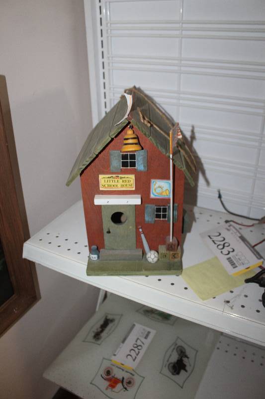 lot 2283 image: Little Red School House Bird House