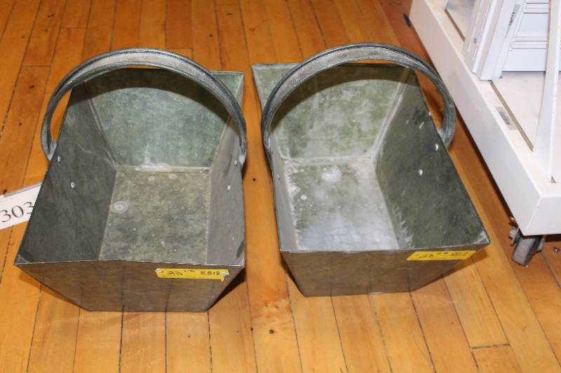 lot 2303 image: Lot of (2) Metal Baskets