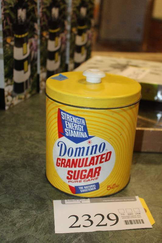 lot 2329 image: Domino Granulated Sugar Storage Bin w Lid