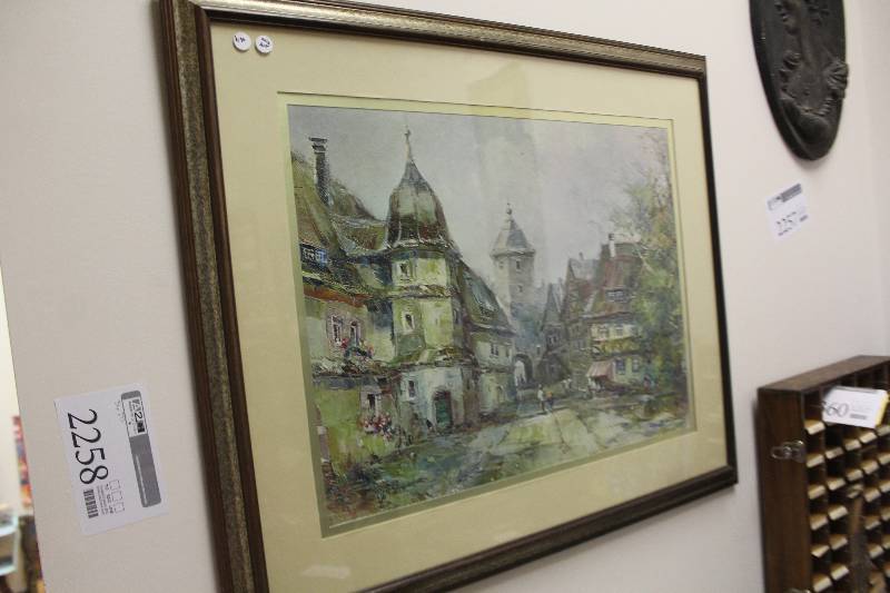 lot 2258 image: Framed Matted Original Art