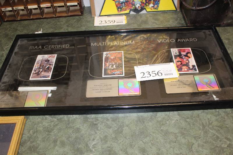 lot 2356 image: Hangin Tough Live 1.2 Million Copy Framed Matted Music Art