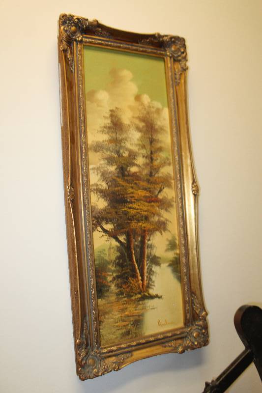 lot 2256 image: Trees by Harlock Signed Framed Wall Art