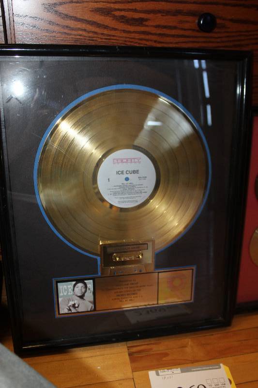 lot 2369 image: Ice Cube 500K Copy Kill At Will Framed Matted Music Art