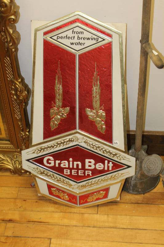 lot 2262 image: Grain Belt Beer Wall Art