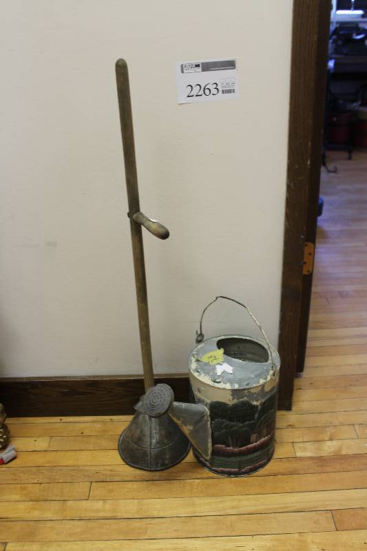 lot 2263 image: Plunger, Water Can Floor Art