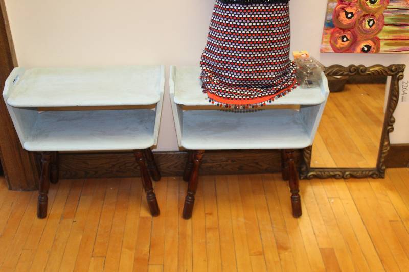 lot 2279 image: Lot of (2) Plastic Storage Bins w Legs