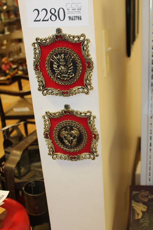 lot 2280 image: Lot of (2) Decorative Wall Art