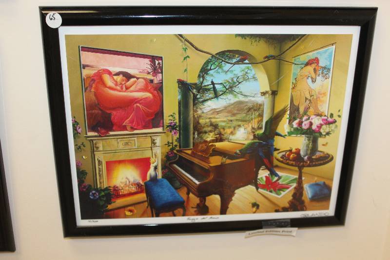 lot 2275 image: Fuego del Amor by Orlando #17500 Framed Limited Edition Print