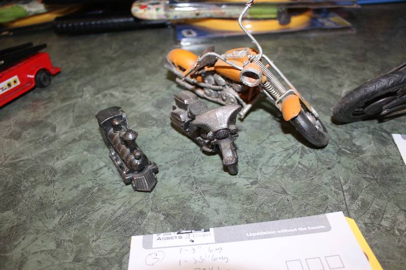 lot 2406 image: Lot of (3) Toys - Motorcycles, Train