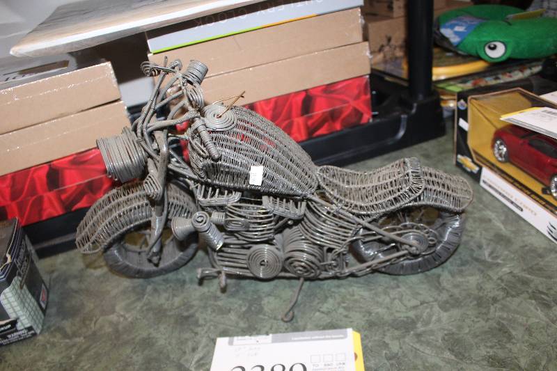 lot 2389 image: Metal Motorcycle Scuplture