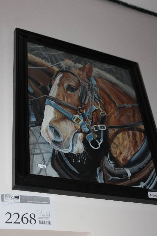 lot 2268 image: Horse by G. Putt Framed Wall Art