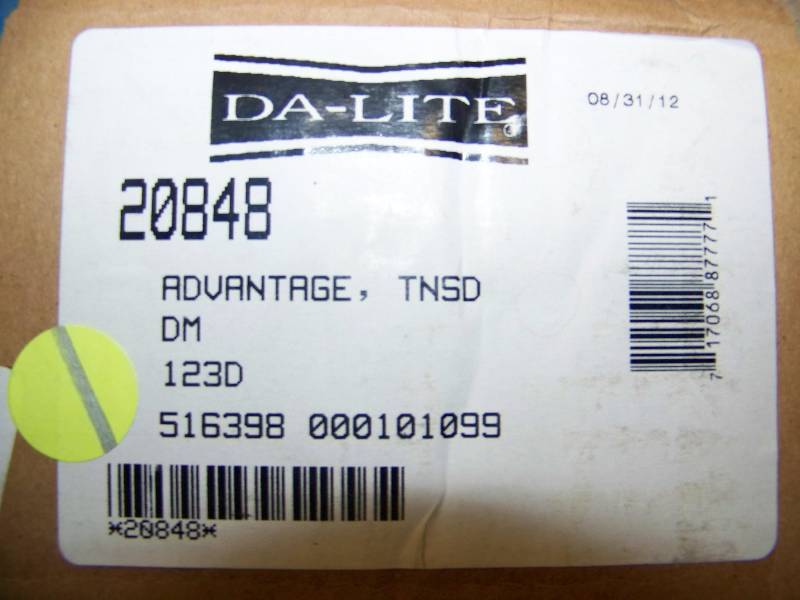 lot 3 image: New Da-Lite Tensioned Advantage Electrol Motorized Professional Video Projection Screen (MSRP $2,832)