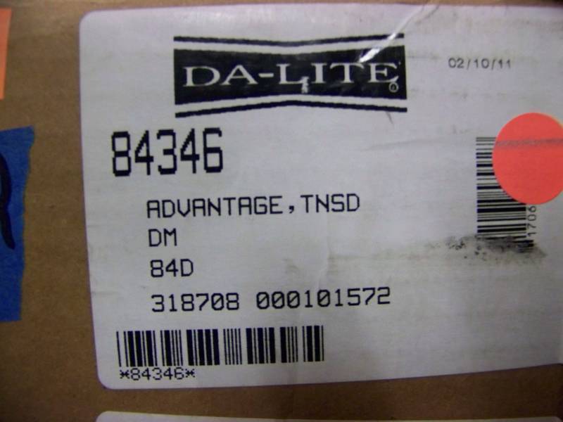 lot 8 image: New Da-Lite Advantage Tensioned ElectricMotorized Front Projection Home Theater Video Screen