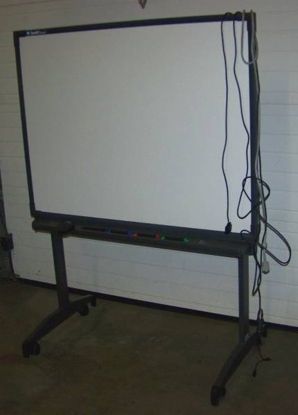 lot 5 image: SmartBoard Smart Board Electronic Whiteboard with Rolling Stand & Accessories