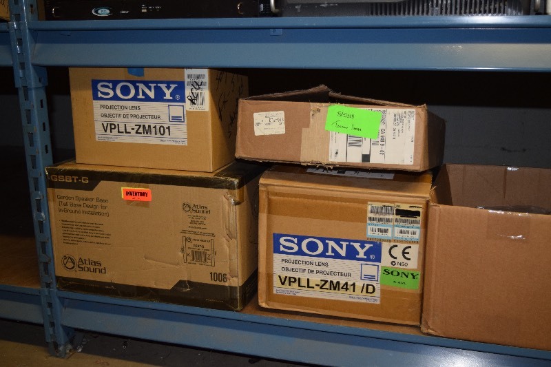 lot 58 image: Large, 8 Shelf-Lot of Miscellaneous Pro Audio & Video Items