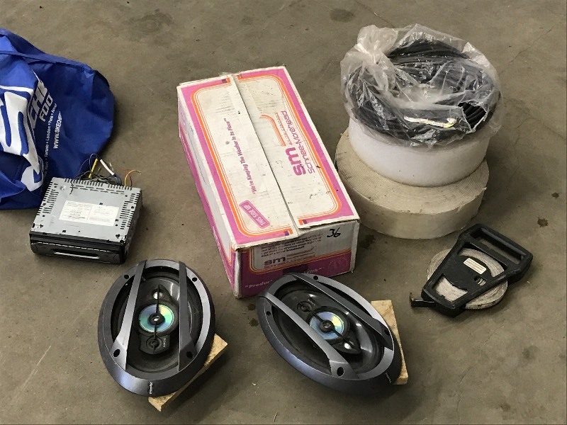 lot 36 image: Lot Of Car Speakers & Stereo, Meas...