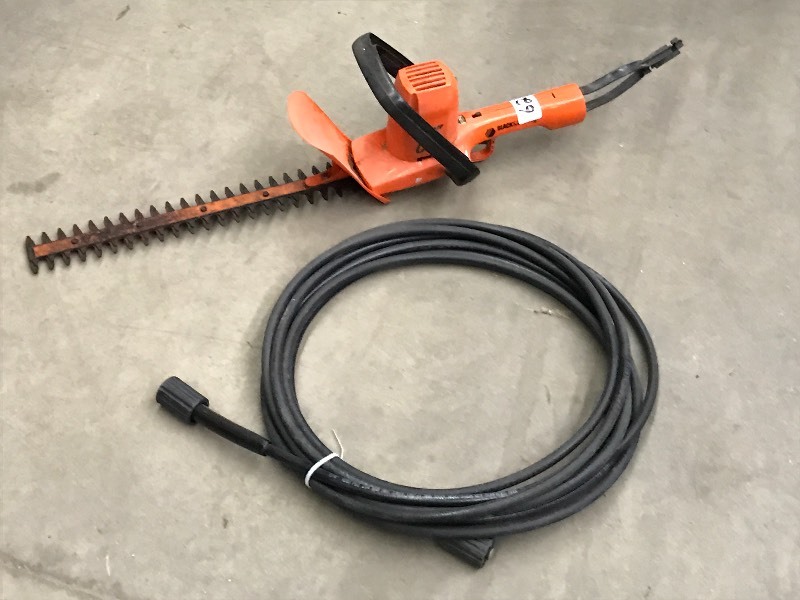 lot 62 image: Lot Of Electric Hedge Trimmer & Pr...