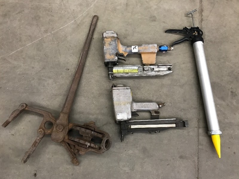 lot 74 image: Lot Of (2) Pneumatic Staplers, Etc...