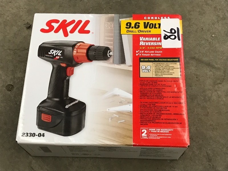 lot 86 image: Unused Skil 9.6Volt Cordless Drill...