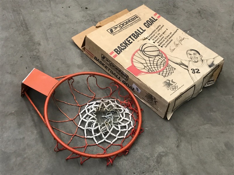 lot 96 image: Porter 12-Loop 58 Steel Basketbal...