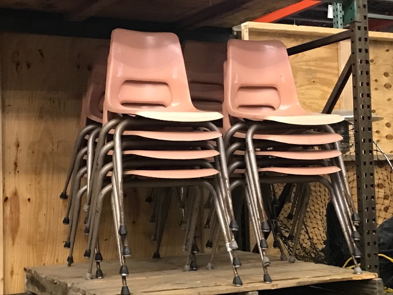 lot 102 image: Lot Of (17) Matching Steel Frame Ch...