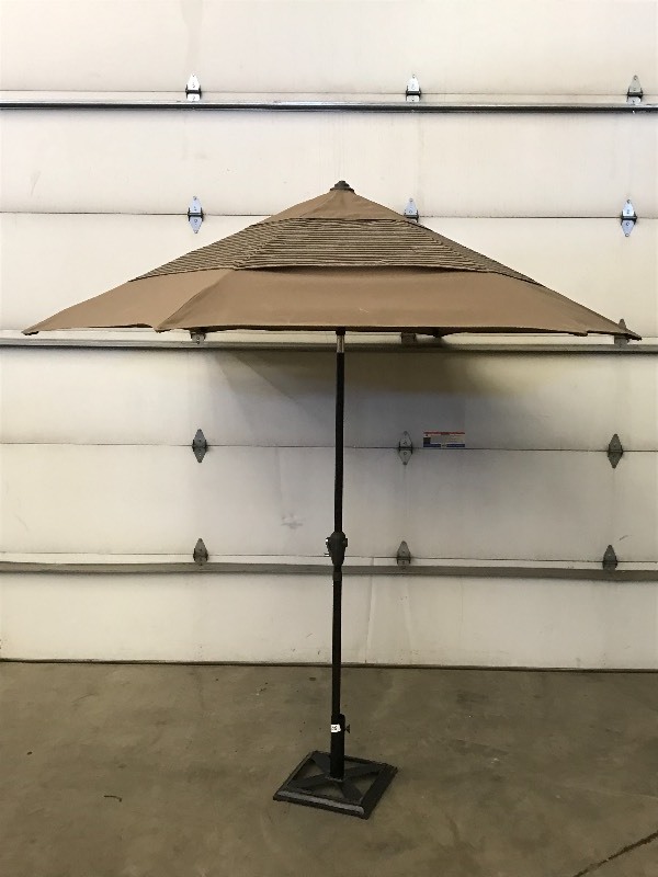 lot 105 image: Adjustable Patio Umbrella With Stee...