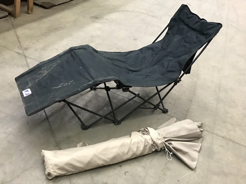 lot 109 image: Lot Of (1) Camp Chair & (1) Patio U...