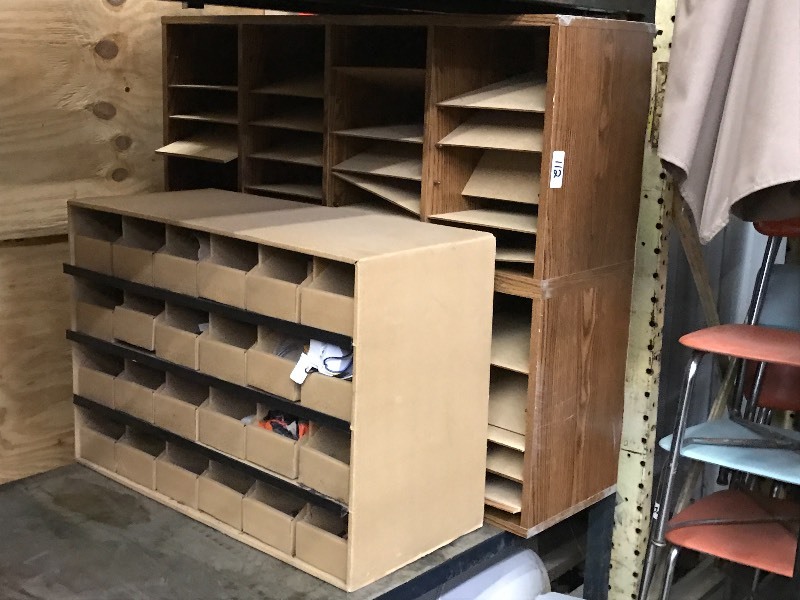 lot 112 image: Lot Of (2) OrganizerSorter Shelves...