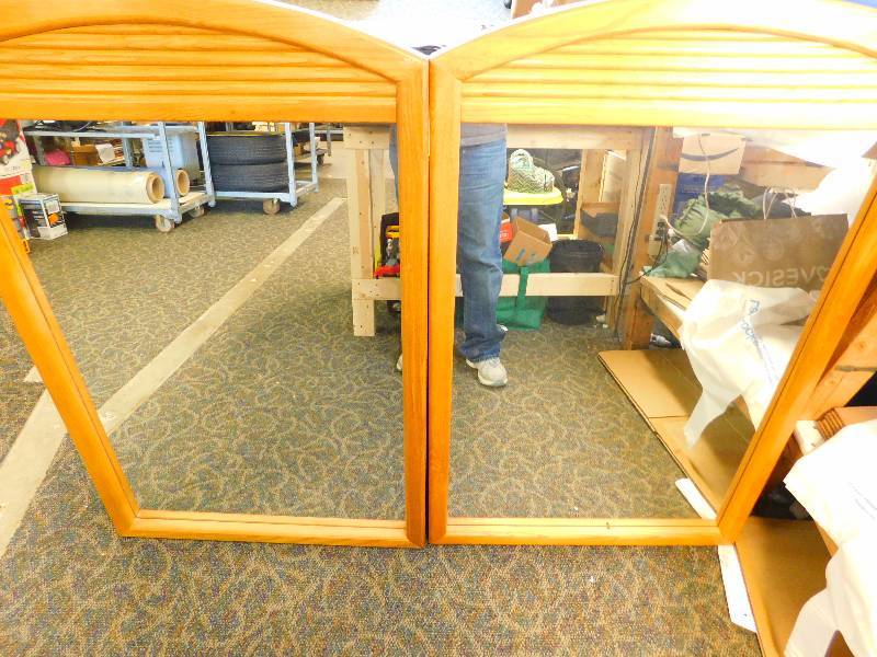lot 19 image: Lot of (2) framed 29 x 45 mirrors