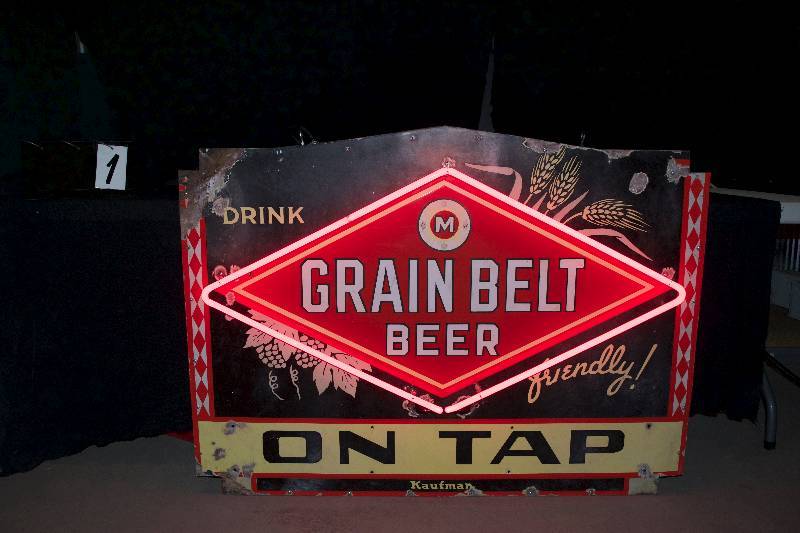 Grain Belt Porcelain Neon Sign - New Can And New Neon With Great Patina,  1950'S Era | Summer Neon Blowout Sale! | K-Bid