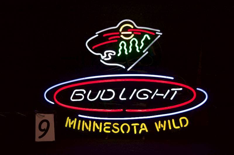 lot 9 image: Bud Light Minnesota MN Wild neon