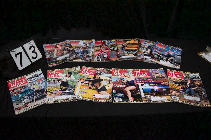 lot 73 image: Lot of car magazines, two titles Deluxe Car Kulture - 6 issues, and Ol Skool Rodz - 8 issues (92007, 12010, 32010 x 2, 52010 x 2, 92010, 112010) - 1 issue featuring the Minneapolis Messarounds