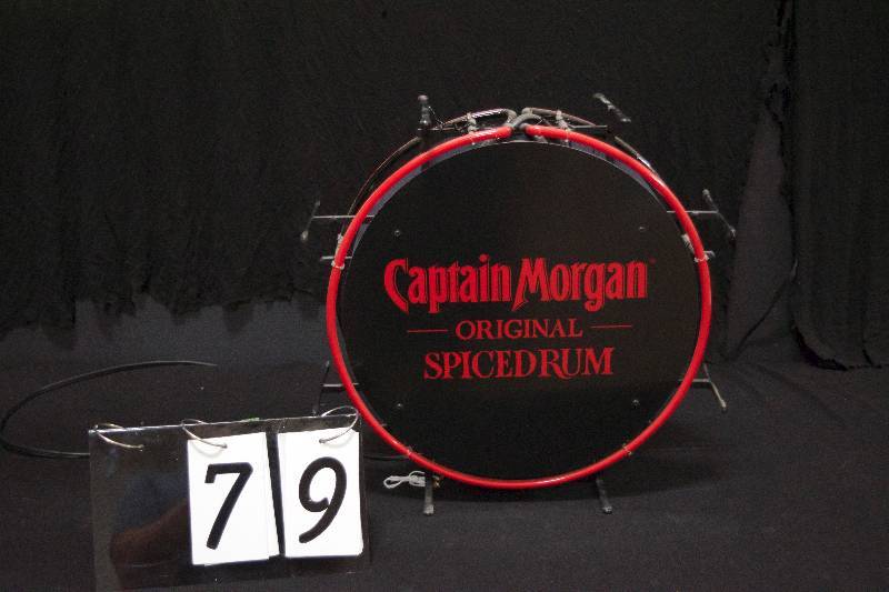 lot 79 image: Captain Morgan Original Spiced Rum neon, double-sided with a different image on each side