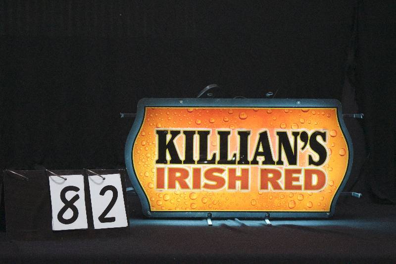 lot 82 image: Killians Irish Red backlit plastic sign