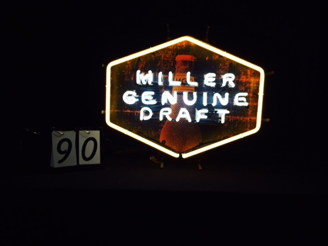 lot 90 image: Miller Genuine Draft neon sign