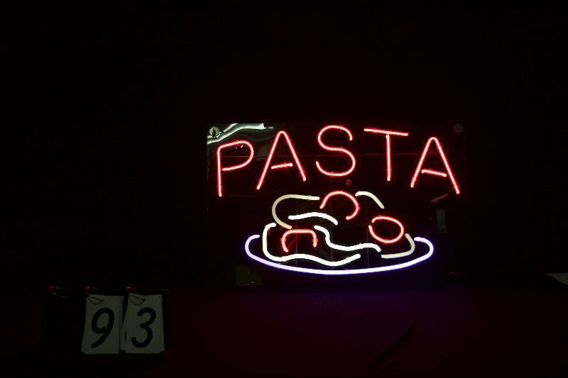 lot 93 image: neon Pasta, yummy