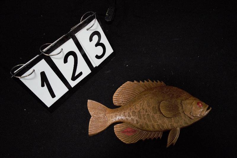 lot 123 image: Grain Belt Crappie (thats a fish, not a condition) molded plastic wall hanging sign